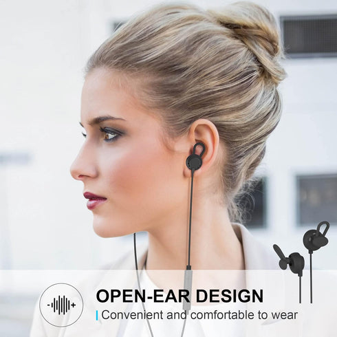 Open-Ear Wired Headphones with Microphone, 3.5 mm Jack for Computer, PC, Gaming, Laptop, MP3 Player