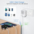 TESSAN Israel Power Adapter, US to Israel Plug Adapter with 4 American Outlets, 3 USB Charger