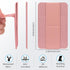 WWW Card Holder with Stand for Phone, PU Leather Credit Card Holder with 3M Adhesive Sticker for Smart Phones, Pink