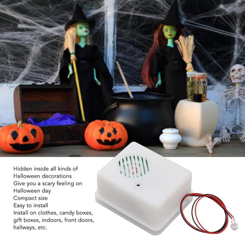 Halloween Sound Sensor, Scary Sound Speaker Machine for Haunted House Theme Party, Horror Tricky Screaming Speaker