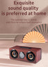 Retro Wooden 5.0 Bluetooth Speaker, Wireless Dual Loudspeakers, 10W Speaker with Superior Sound, Redwood