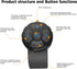 Bluetooth Media Button Remote Control, IPX6 Waterproof Strap Type Wireless Controller for Car, Bike, Motorbike Steering