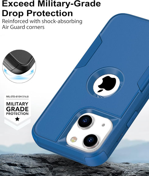 HayyaCase 15 [2X 15 6.1", for iPhone Case with Belt Clip : Heavy Duty Military Grade Drop Protective Case Screen