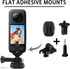 Flexible Adhesive Mount for Insta 360 ACE Pro ONE X4 X3 X2 X RS R GO 3 2, Helmet Sticky Mounts Buckle Mount Screw Accessory Kit Compatible with GoPro Hero 12 Max Session and DJI Osmo Action Cameras