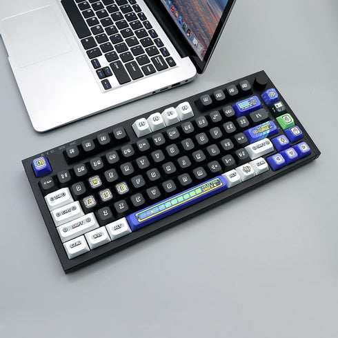 JSJT PBT Keycaps, 154 Keys Custom Keycaps, JSA Profile, Power Loading Themed Keycap Set for Cherry MX Switches