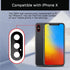 2 Sets for iPhone X OEM Back Camera Lens Glass Replacement with Dual-Sided Adhesive Repair Kit