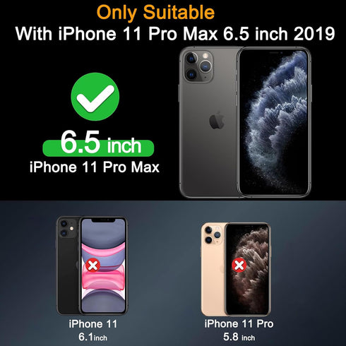 Milomdoi 3 Pack Screen Protector for Apple iPhone 11 Pro Max with 3 Pack Tempered Glass Camera Lens Protector, Ultra 9H Accessories, Case Friendly, Mounting Frame, 2.5D Curved, Transparent