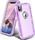 ORIbox Purple Case for iPhone X/XS, Transparent Heavy Duty Shockproof Anti-Fall, 10 FT Military Grade