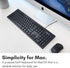Macally Full Size Wired Mac Keyboard, Compatible with All Macs with USB Port, Wired Keyboard for Mac Mini/Pro, Macbook