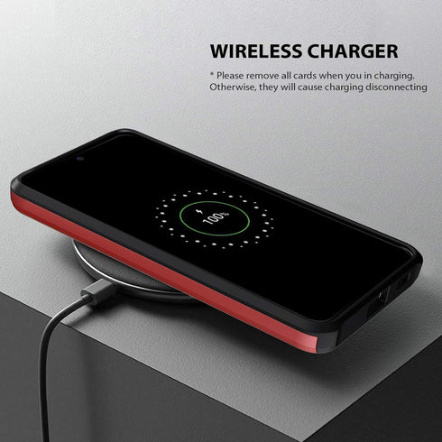 ZUSLAB Wallet Case for Samsung Galaxy S21 5G, Card Holder Shockproof Anti Scratch Bumper Cover with Screen Protector