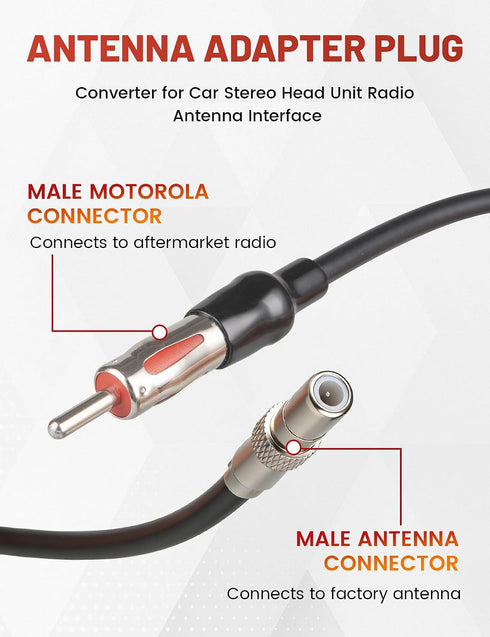 2006-2013 RED WOLF Radio Wiring Harness w/Antenna Adapter Compatible with GM GMC Sierra Chevy Impala Buick Cadillac