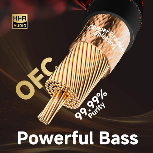 75-Ohm (3ft /1m) TODN HiFi Digital Coaxial Audio Cable for Audiophile SPDIF Coax Subwoofer Cable RCA to RCA with OFC