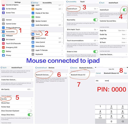 Bluetooth Wireless Mouse for Mac Laptop Chromebook, Rechargeable Wireless Mouse for Desktop Computer Notebook (Blue).