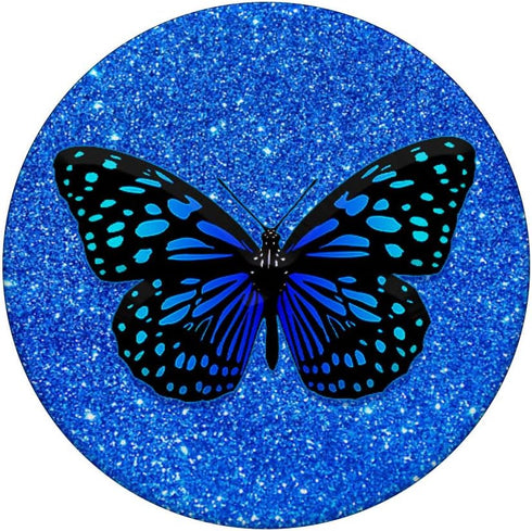Blue Butterfly PopSocket, Blue PopSockets Standard PopGrip