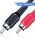 RCA to Speaker Wire, 18AWG 2 Pack 6ft RCA Male Plug Adapter to Bare Cable Open End, UIInosoo Audio Cable - Red and Black