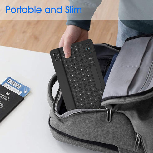 Fintie 10-Inch Ultrathin Wireless Bluetooth Keyboard for iPad, Samsung Tablet, iPhone, Android, Black