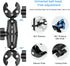 PULUZ Double Camera Clamp Mount, Crab Plier Clip Bracket Magic Arm, Umbrella Clamp for Motorcycle, Bike, Desktop