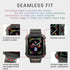 Clear Watch Band for Apple Watch 42mm 44mm 45mm, Transparent Crystal Bumper Case Compatible