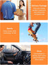 PUSOKEI Single Ear Bluetooth Earpiece, Waterproof 270° Rotatable Handsfree Headset with Mic for Business Office Driving