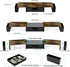 2 Spacrea Metal Desk Organizers and Accessories, Dual Monitor Stand Riser with Drawer and Pen Holders, Desk Accessories