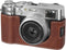 X100VI Camera Case, PU Leather Half Case Compatible with Fujifilm X100VI Digital Camera - Brown