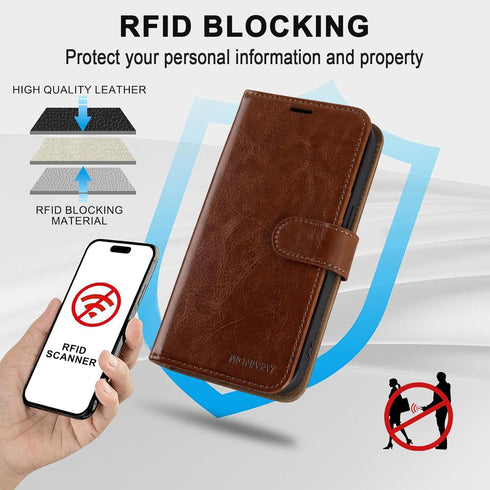 MONASAY Wallet Case for iPhone Xs MAX, 6.5-inch, Flip Folio Leather Cover with Credit Card Holder