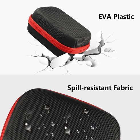 Hard Case for JBL GO3 / Go 3 Eco Portable Bluetooth Speaker, EVA Protection Case for Outdoor Use (Black+Red)