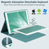Keyboard Case for iPad 10.2" 9th 8th Generation, Detachable Bluetooth Keyboard and Pencil Holder, Deep Green