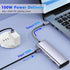 AUKOKIOULA 10 1 3 HDMI/VGA/PD/Ethernet/USB/SD/TF/3.5mm Docking Station Dual Monitor, USB C to Dual HDMI Adapter