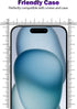 ZUSLAB Tempered Glass Screen Protector for iPhone 15 Plus 6.7" (2023) - Anti Blue Light, 9H HD, Full Coverage, 2 Pack.
