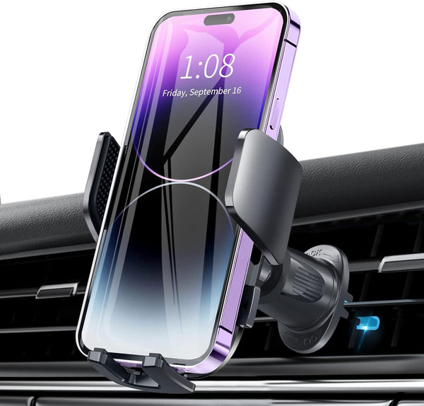 Newest Metal Hook Car Vent Phone Holder Mount, Ultra Stable Clip for iPhone 15 14 13 12 Pro Max, Samsung, Google