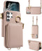 Furiet Wallet Case for Samsung Galaxy S22 Ultra 5G, Luxury PU Leather Zipper Flip Organ Purse, Khaki