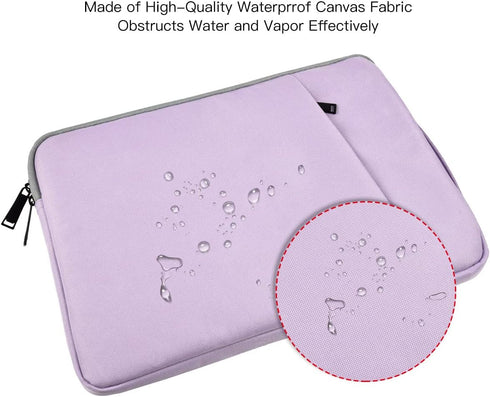 13 Inch Laptop Sleeve Case for MacBook Air/Pro, 13-13.3 inch Notebook Carrying Bag with Handle Pocket, Purple
