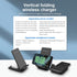 Wireless Charger, 2 in 1 Dock Stand, Foldable 20W Fast Charging for iPhone 15 Pro 14 13 12 11 Pro Max XS, AirPods,
