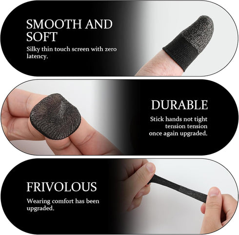 10pcs Gaming Finger Gloves, Breathable Sweatproof Touch Screen Mobile Game Sleeves, Thin Thumb Protector Compatible
