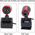 ASHATA 0.3MP 360 2000 32bit Webcam for Computer, Degree Web Camera Cam with Mic for PC Laptop for Skype/for MSN