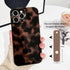 NITITOP 12 Compatible with iPhone Pro Max Case with Wrist Strap Cute Stylish Leopard Aesthetic Tortoise Amber Design