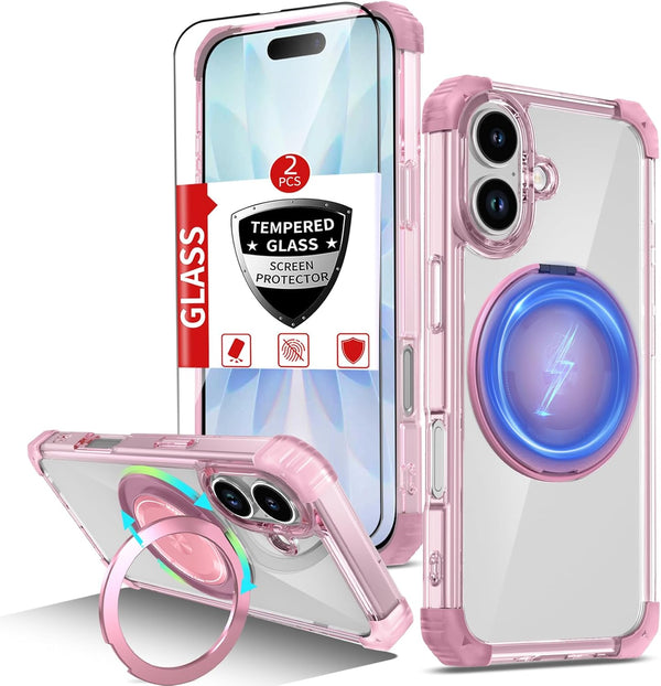 IYTRRYH for iPhone 17 Case Magnetic Compatible with MagSafe Wireless Charging,with 2 Screen