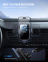 Lamicall 2024 Wider Clamp & Metal Hook Car Phone Holder Vent for iPhone 15 14 13 Pro Max (Lucite Black)