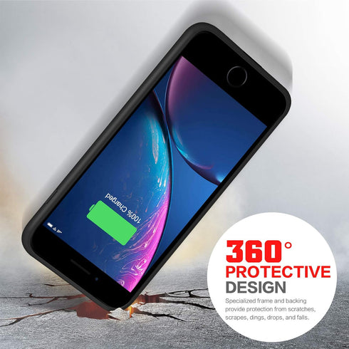 Battery Case for iPhone 6s Plus/6 Plus/7 Plus/8 Plus, 8500mAh Portable Charging Case (5.5 inch) Black