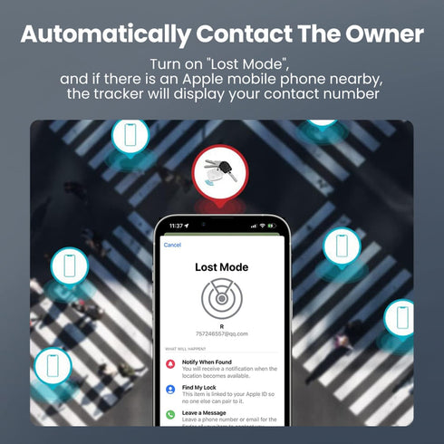 Key Finder, Bluetooth Tracker Locator, Works with Apple Find My (iOS Only), Smart Item Locator for Keys, Bags, Luggage