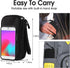 Electronic Organizer Pouch Bag, 3 Compartments Travel Cable Storage Case for Phone Accessories, Black