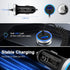 Fast Car Charger Type C Car Plug, Android Phone USB C Car Charger Cigarette Lighter Adapter with Fast Charging Coiled