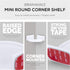 BRAINWAVZ Mini Circular Corner Shelf Mount for Security Cameras, Speakers, and More (White)