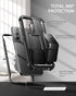 Dexnor Heavy Duty Case for Samsung Galaxy S22 Plus, Black, with Built-in Screen Protector & Kickstand, Shockproof