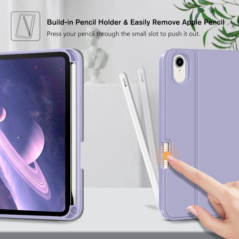 Fintie Keyboard Case for iPad Mini 6 2021 (8.3 Inch), Soft TPU Back Cover with Pencil Holder & Detachable Bluetooth
