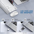 JOYACCESS Ergonomic Wireless Keyboard and Mouse Combo - Full-Sized with Wrist Rest, Silver