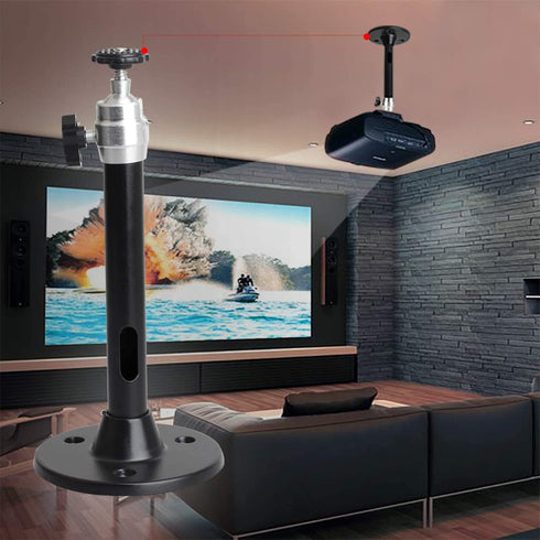 Mini Ceiling Wall Projector Mount Stand, Compatible with QKK, DR.J, DBPOWER, Anker, VANKYO, and More (175mm, Black)