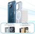 Magnetic Suction Phone Card Holder Mount for MagSafe, Compatible with iPhone MagSafe Phone Case, White