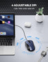 TECKNET USB Wired Mouse, 3600DPI Corded Computer Mouse with 4 Adjustable Levels, 6-Button Ergonomic Mice for Home and
